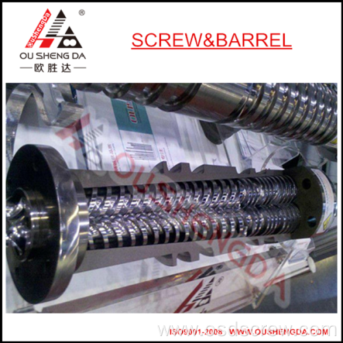 weber 45mm conical double screw and cylinder /screw barrel for PVC pipe profile extruder Parallel twin screws